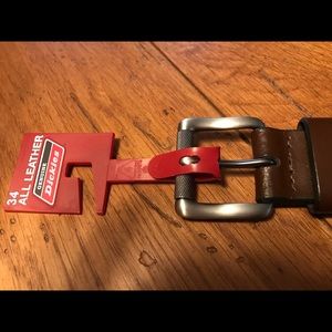 NWT-All leather brown Dickies belt 34